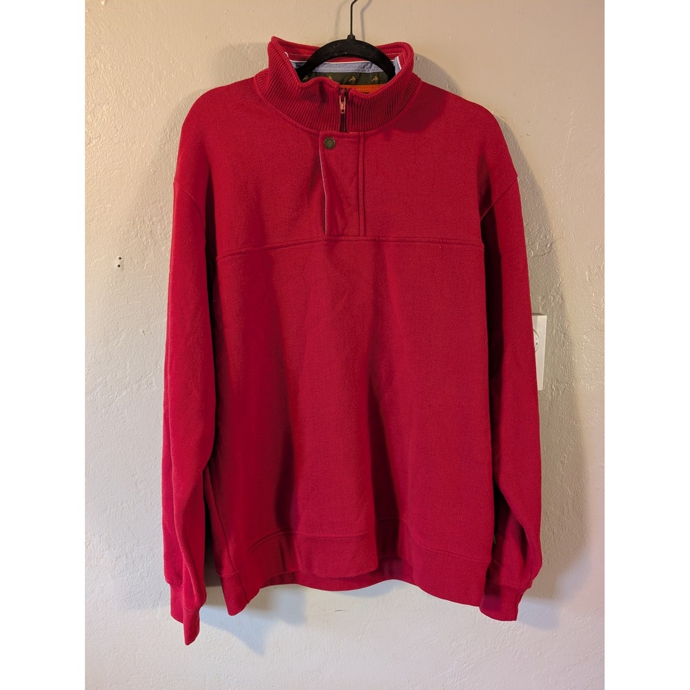 Orvis Mens 1/4 Zip Sweater size M in Red